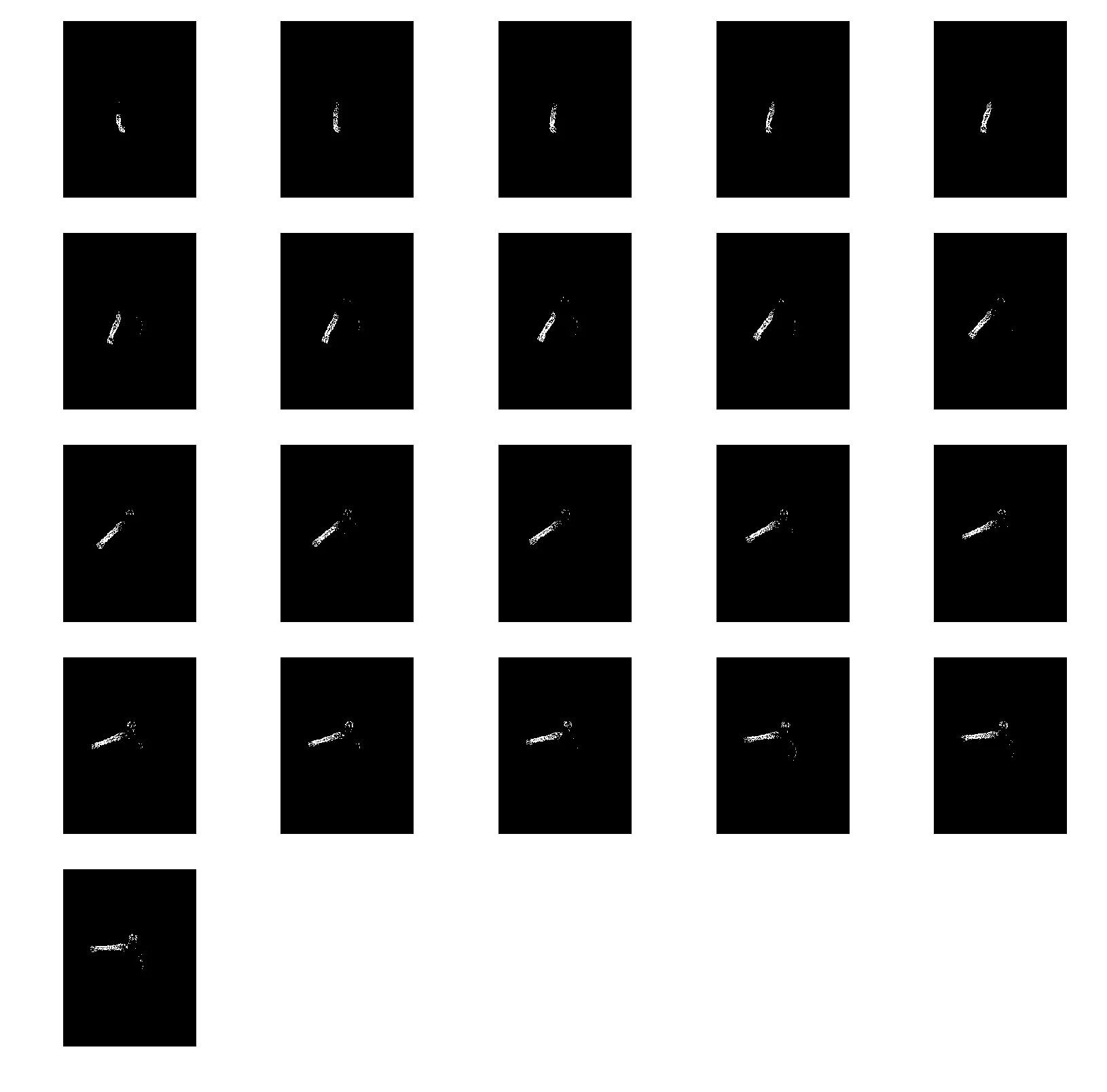 21 consecutive frame differences